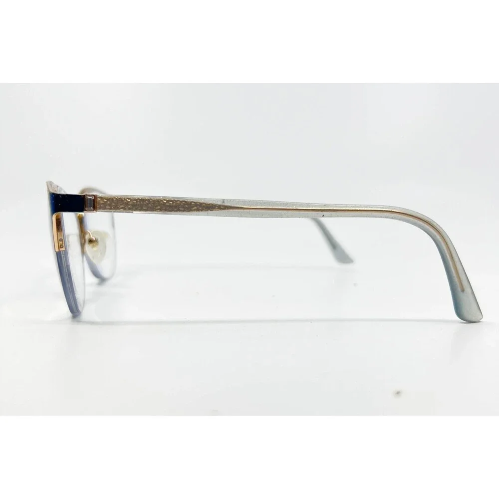 Saks Fifth Avenue Eyeglasses Womens Blue Cat Eye Semi-Rimless 53-18-135 314 OKY2
